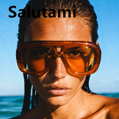 vintage square oversize sunglasses