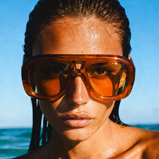 vintage square oversize sunglasses
