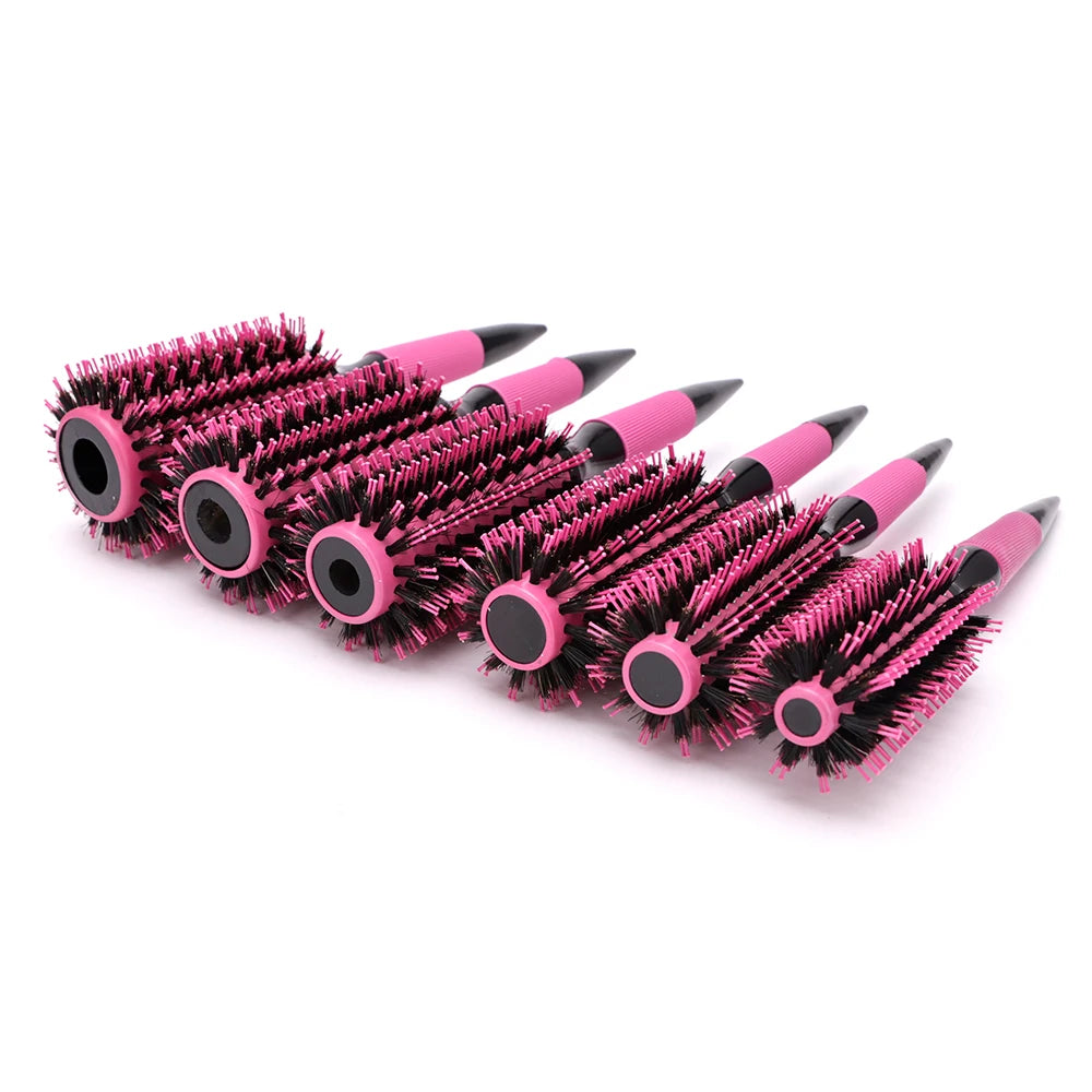 Wooden Round Hair Comb Brush With Boar Bristle Mix Hair Brush