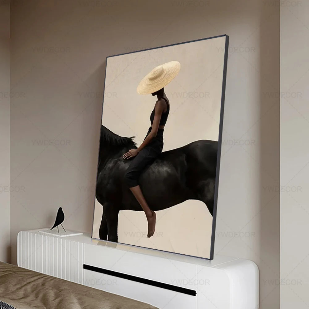 Black Horse Canvas Wall Art Luxury Artwork Wall Painting