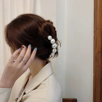 Simulated Pearl Hair Claws Hair Clips