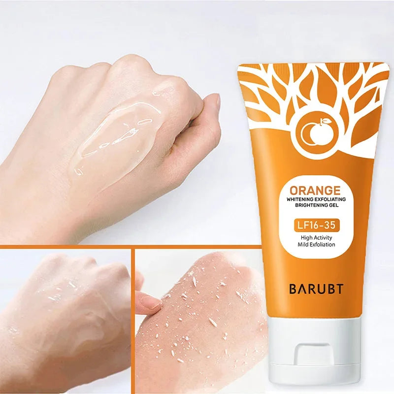 Gel exfoliante de naranja para la piel muerta del rostro