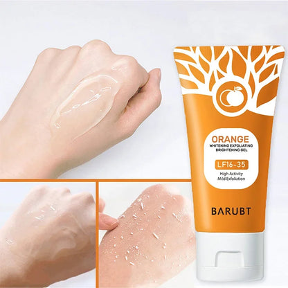 Gel exfoliante de naranja para la piel muerta del rostro
