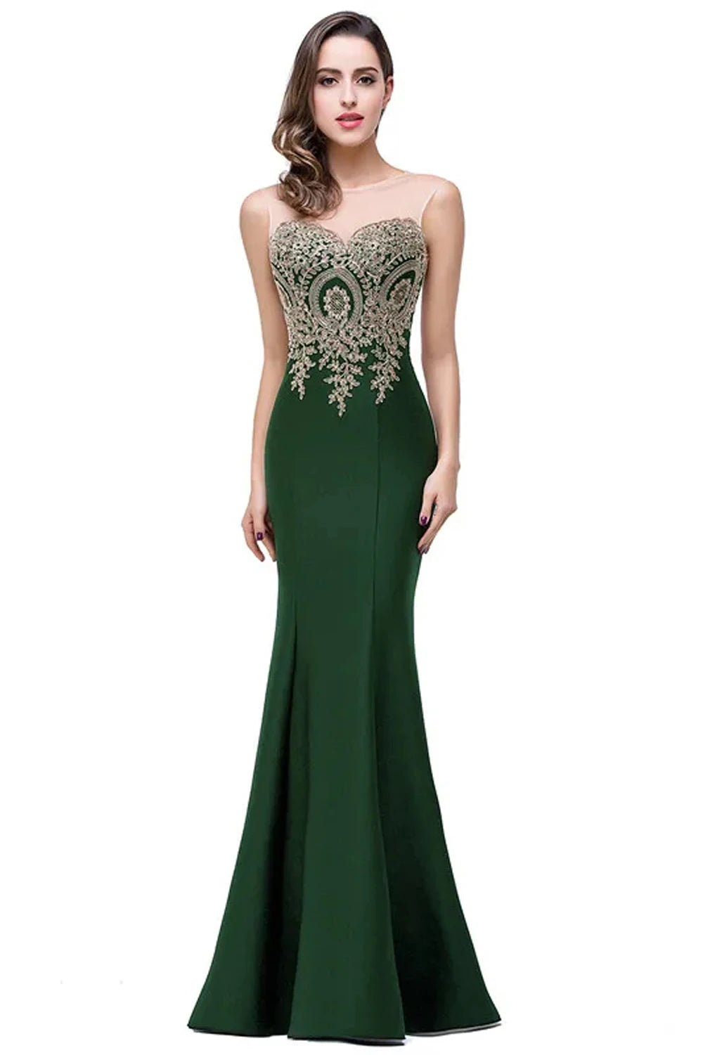 Elegant Mermaid Sweetheart Illusion Dress