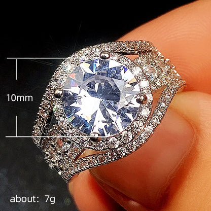 Luxury Cubic Zirconia Ring Modern Design