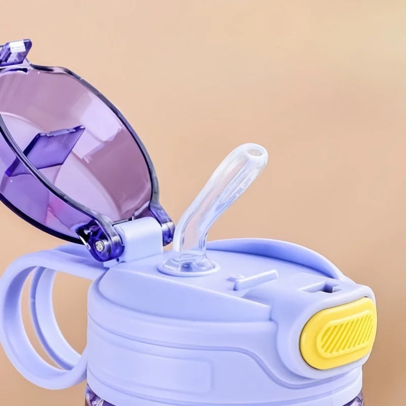550ml Kids Cartoon Animal Water Bottle with Safety Lock