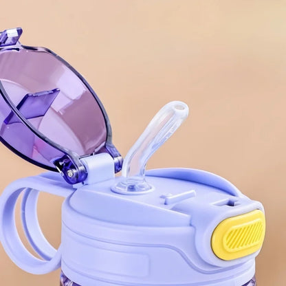 550ml Kids Cartoon Animal Water Bottle with Safety Lock
