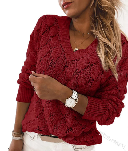 Long Sleeve V-neck Sweater