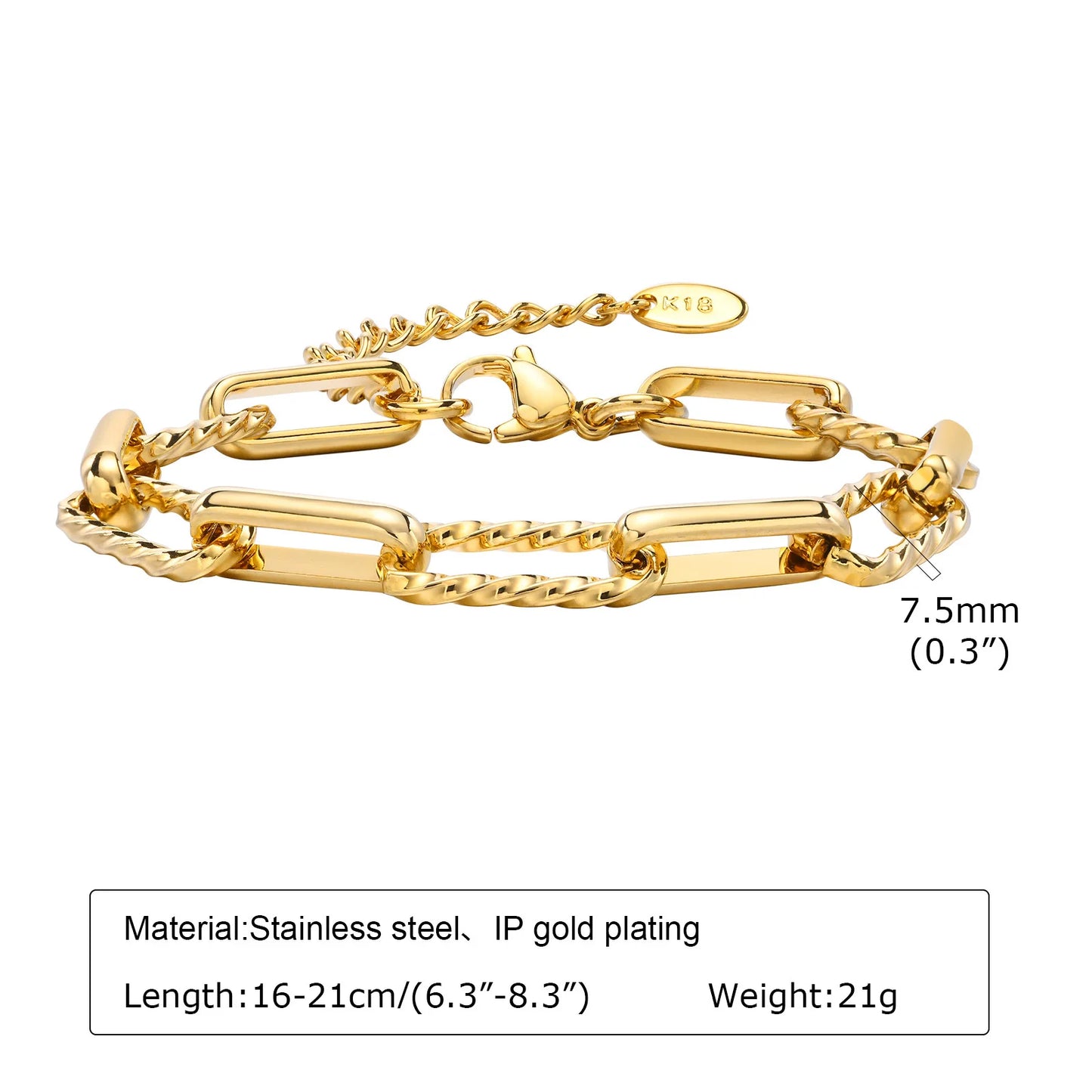 DANA Chunky Gold Plated Bracelets