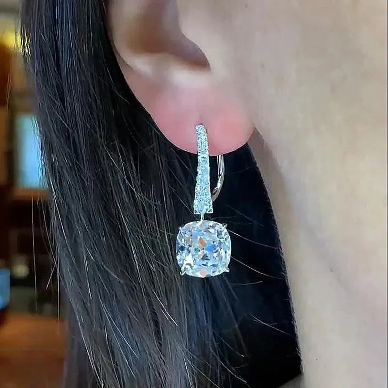 925 Sterling Silver Crystal Cubic Zircon Earring