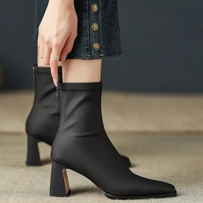 DANA Soft Leather High Heel Boots