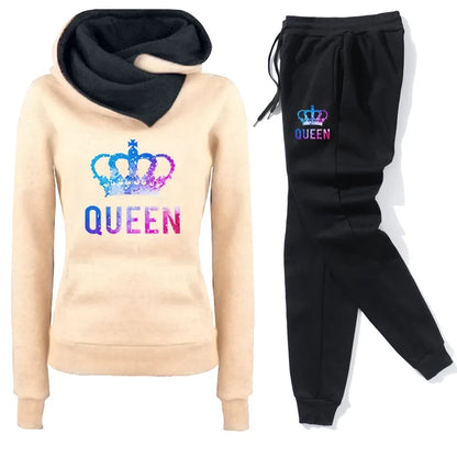 Hoodie Tracksuit Casual Sweatshirt Outdoors Sports Jogging Tops Pants