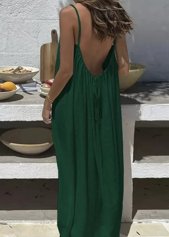 Strapless Backless Long Loose Sleepwear Maxi Dress Pajamas