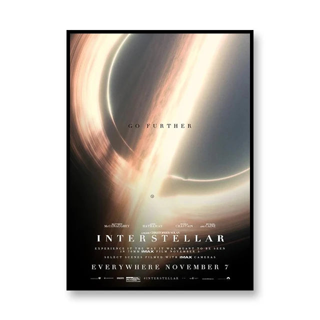 Interstellar Movie Poster Astronaut Outer Space Canvas Wall Art Print