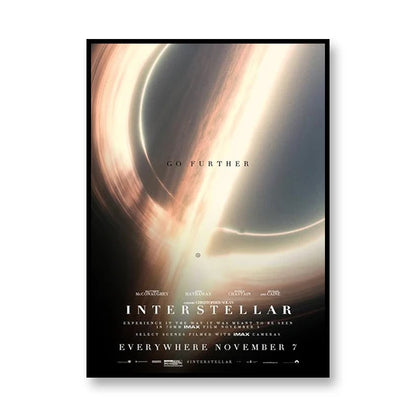 Interstellar Movie Poster Astronaut Outer Space Canvas Wall Art Print
