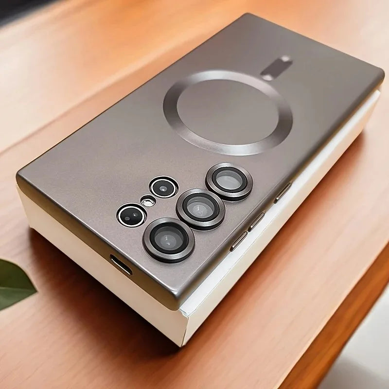 Luxury Magnetic Wireless Charging Case For Samsung Galaxy Soft Phone Cover
