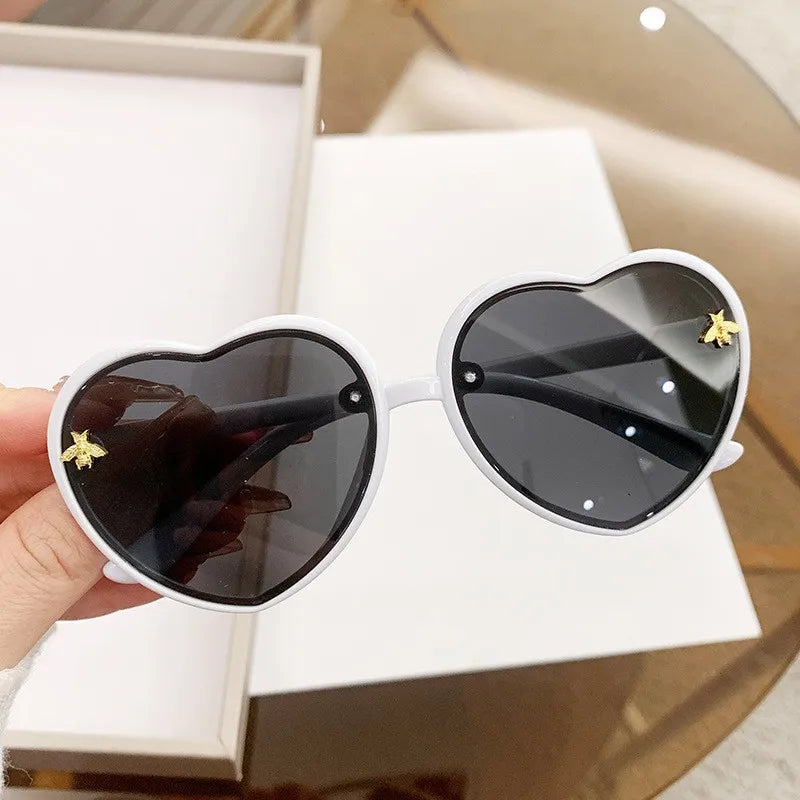 Heart Retro Cute Pink Cartoon Sunglasses