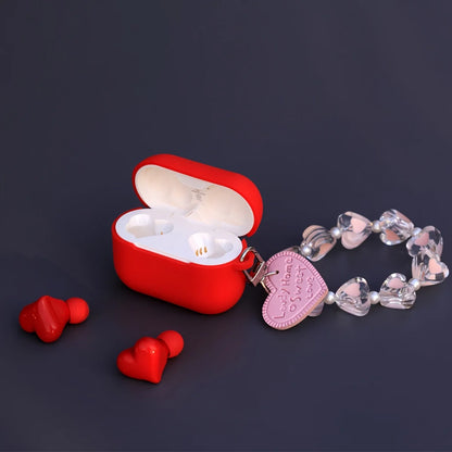 TWS Heart Shaped Bluetooth Headset Wireless Earbuds with ENC Smart Noise Cancellation