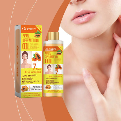 Aceite súper blanqueador de papaya para rostro y cuerpo