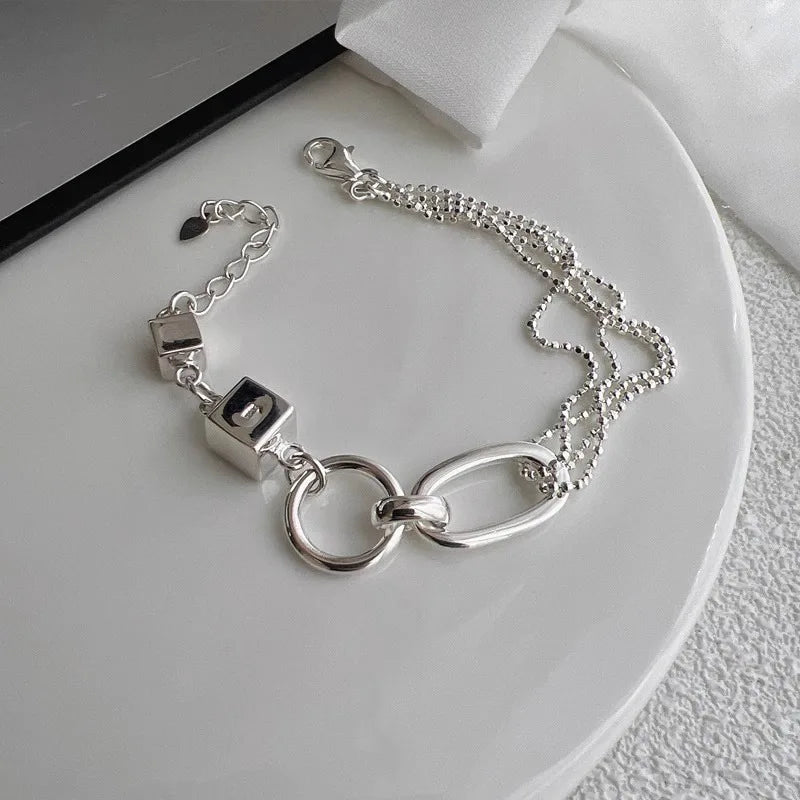 925 Sterling Silver Bangle Bracelet Set