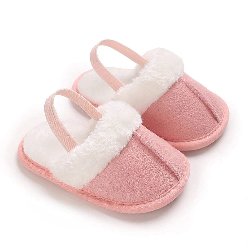 Baby Fluffy Toddler First Step Walker Slippers