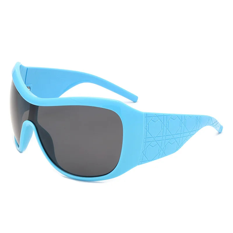 Oversized Y2K square shield sexy Sunglasses