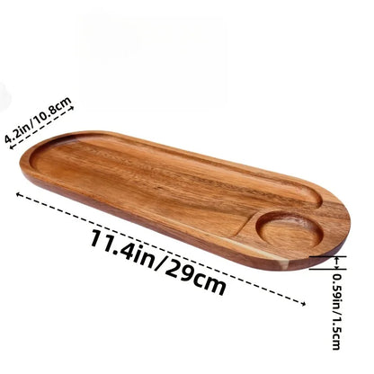 Japanese solid wood fruit plate