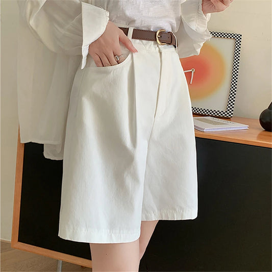 High Waist Cotton Linen Wide Leg Pants