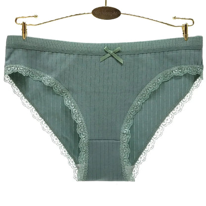 Underwear Hipster Cotton Briefs Low Waist Solid Sexy Lingerie 6 Pcs/set