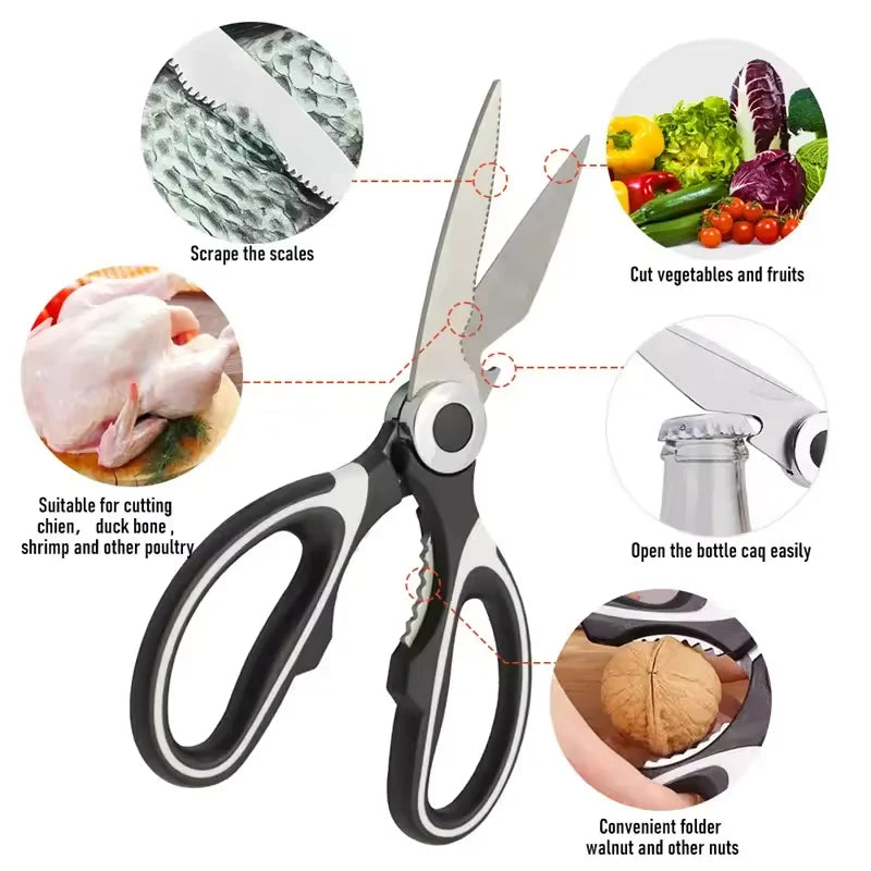 ‌Premium Stainless Steel Kitchen Scissors Heavy Duty