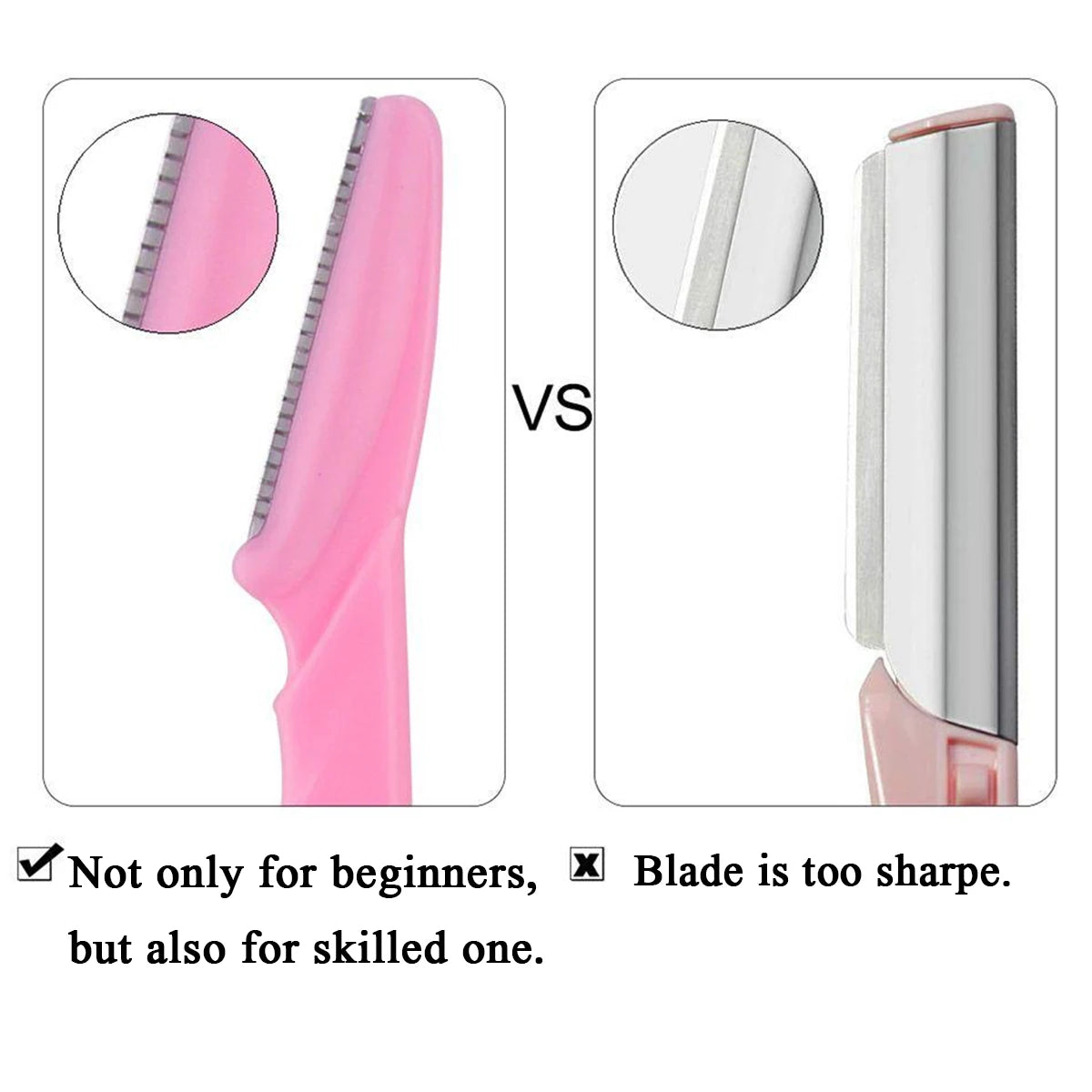 30Pcs/Bottle Eyebrow Razors With Container Facial Eye Brow Trimmer
