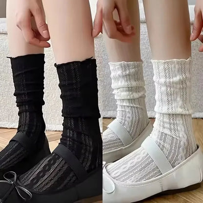 Calcetines de malla adorables para chicas kawaii japonesas