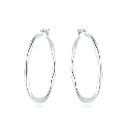 925 Sterling Silver Simple Gold U-shaped Earrings