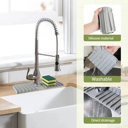 Silicone Faucet Mat Dish Soap Sponge Holder Sink