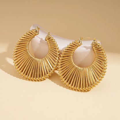 Bohemian Braided Hollow Hoop Geometric Round Earrings