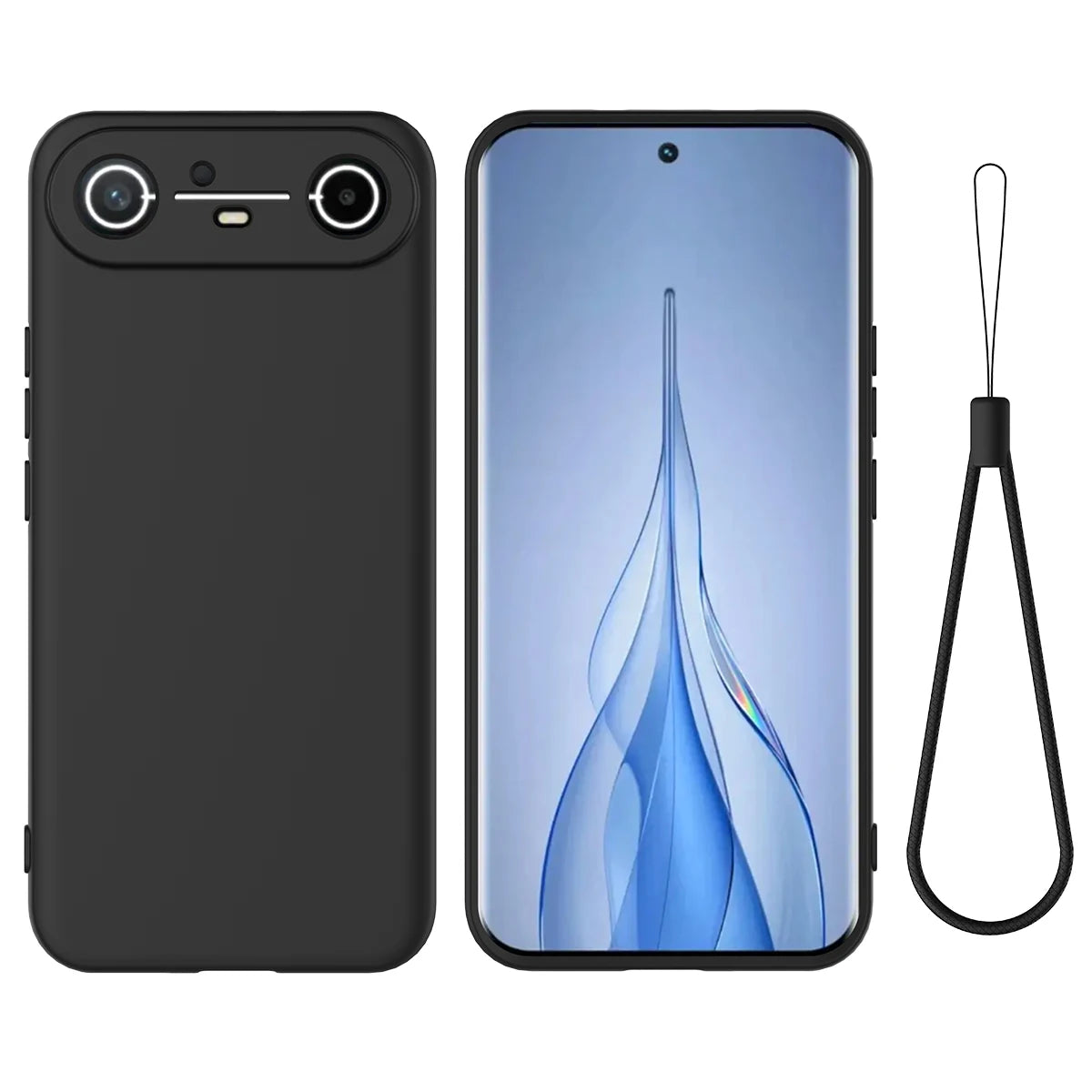 Silicone Case For Tecno Pova Slim 5G Spark Slim 4G Lanyard Case Skin-feel Ultra-thin Soft Anti-fall Cover For Tecno Spark Slim