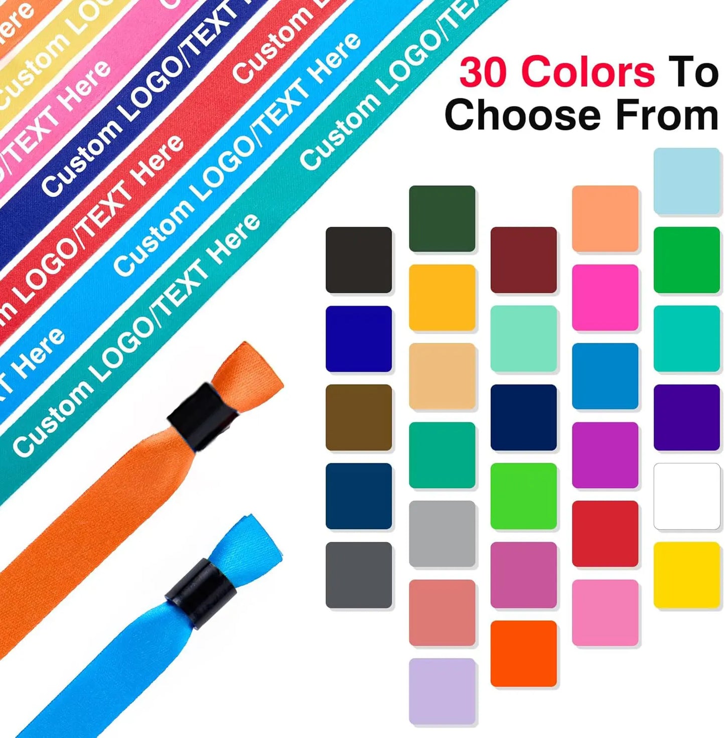 100pcs Cloth Event Wristbands Cloth Party