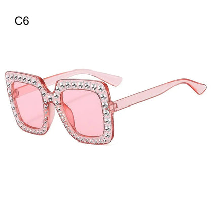 Square Glitter Children Diamond Sunglasses