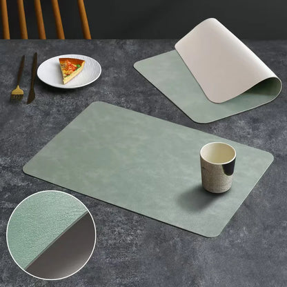 Faux Leather Placemats Set of 1/4/6pcs Table Place Mats