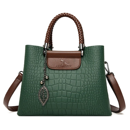 Leather Alligator Crossbody Bag