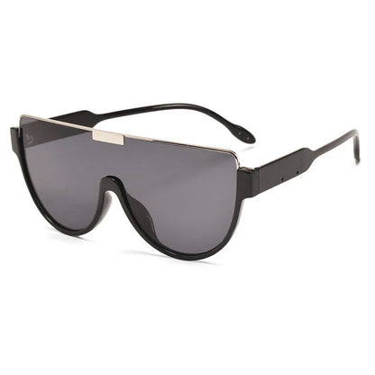 Vintage Semi-round Monoblock  Sunglasses