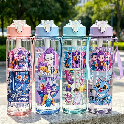 Water Bottles 750ml High-capacity Drinking Straw Cup Portable Girl Outdoor Bottles