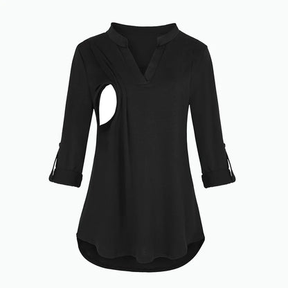 Maternity Breastfeeding T-shirt  Long Sleeve Pregnant