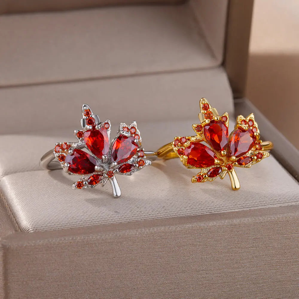 DANA Zircon Leaf Rings