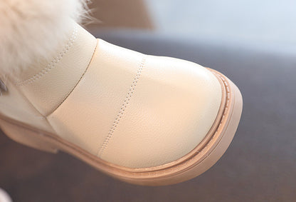 Britain Style Casual Plush Winter Soft Short Boots