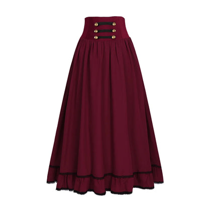 Maxi High Waist Ruffled Skirts