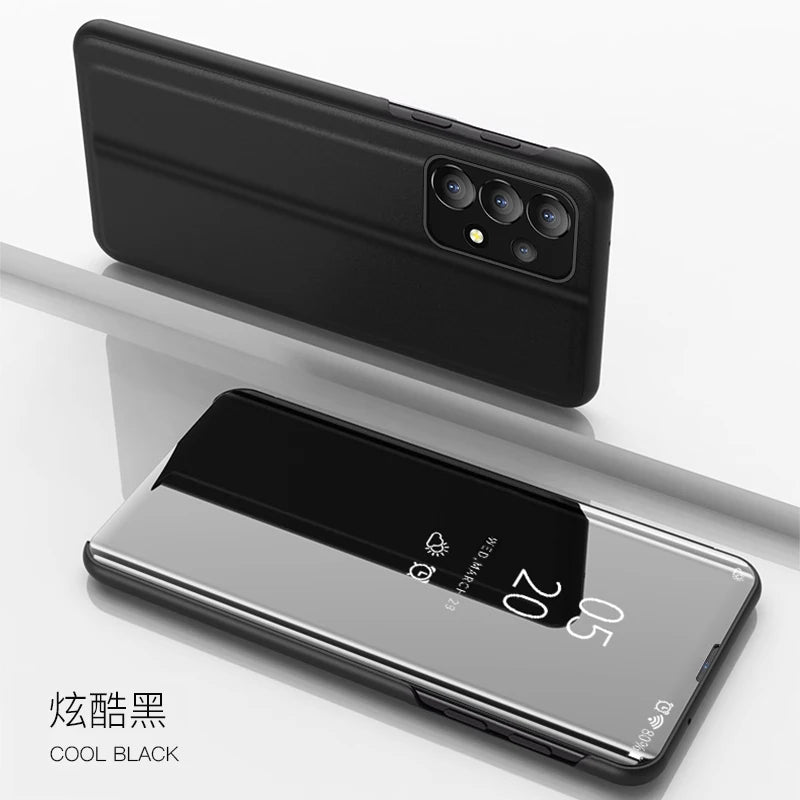 Samsung Galaxy Luxury Smart Mirror Magnetic Flip Leather Phone Cases
