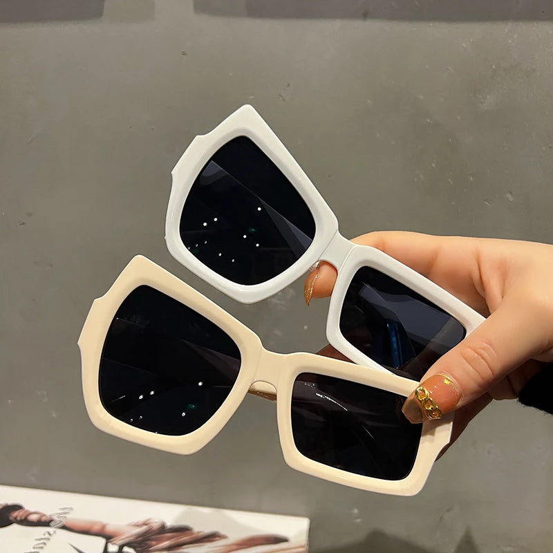Eyebrow Polygon Vintage Square Sun Glasses