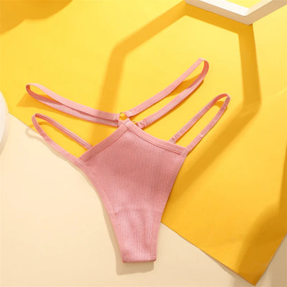 Cotton Low Waist Sexy Secret G-string Thong Seamless Brief Lingerie