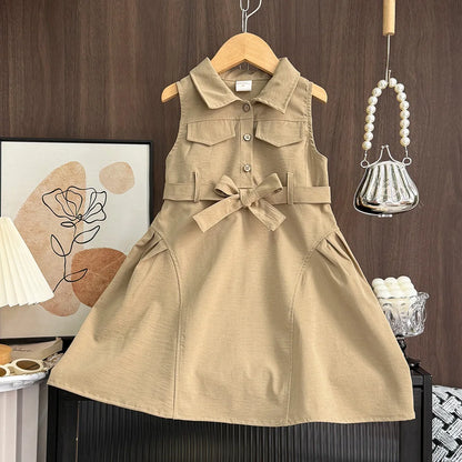 Bear Leader Girls Windbreak Sleeveless Dress